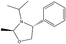 (2S,4R)-2-Methyl-3-isopropyl-4-phenyloxazolidine Struktur