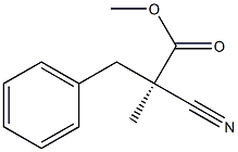 [R,(-)]-2-Cyano-2-methyl-3-phenylpropionic acid methyl ester Struktur