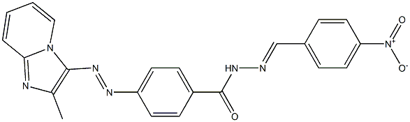 4-[(2-Methylimidazo[1,2-a]pyridin-3-yl)azo]-N'-(4-nitrobenzylidene)benzohydrazide Struktur