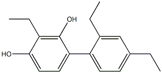 2-Ethyl-4-(2,4-diethylphenyl)benzene-1,3-diol Struktur