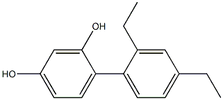 4-(2,4-Diethylphenyl)benzene-1,3-diol Struktur