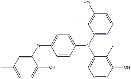 N,N-Bis(3-hydroxy-2-methylphenyl)-4-(2-hydroxy-5-methylphenoxy)benzenamine Struktur