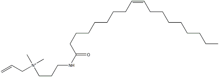 N,N-Dimethyl-N-[3-[[(Z)-1-oxo-9-octadecenyl]amino]propyl]-2-propen-1-aminium Struktur