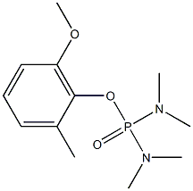 Bis(dimethylamino)(2-methyl-6-methoxyphenoxy)phosphine oxide Struktur