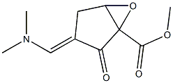 1,5-Epoxy-2-oxo-3-(dimethylaminomethylene)cyclopentane-1-carboxylic acid methyl ester Struktur