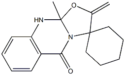 10a-Methyl-2-methylene-2,3,10,10a-tetrahydrospiro[5H-oxazolo[2,3-b]quinazoline-3,1'-cyclohexan]-5-one Struktur