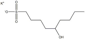 5-Hydroxynonane-1-sulfonic acid potassium salt Struktur