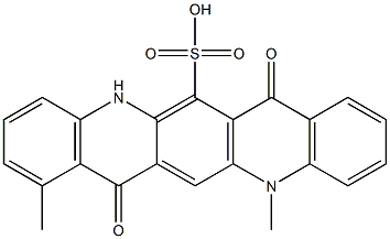 5,7,12,14-Tetrahydro-1,12-dimethyl-7,14-dioxoquino[2,3-b]acridine-6-sulfonic acid Struktur