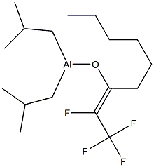 Diisobutyl[(Z)-1-hexyl-2,3,3,3-tetrafluoro-1-propenyloxy]aluminum Struktur