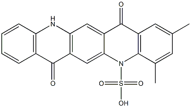 5,7,12,14-Tetrahydro-2,4-dimethyl-7,14-dioxoquino[2,3-b]acridine-5-sulfonic acid Struktur