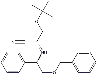 (R)-3-(tert-Butyloxy)-2-[[(S)-2-(benzyloxy)-1-phenylethyl]amino]propanenitrile Struktur