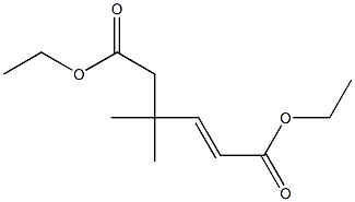 4,4-Dimethyl-2-hexenedioic acid diethyl ester Struktur