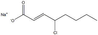 4-Chloro-2-octenoic acid sodium salt Struktur