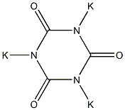 1,3,5-Tripotassiohexahydro-1,3,5-triazine-2,4,6-trione Struktur