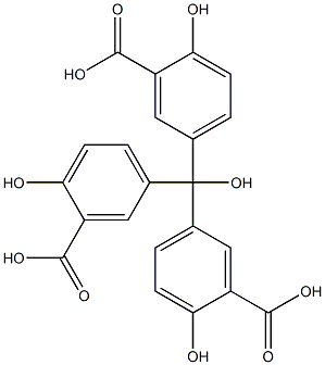 5,5',5''-(Hydroxymethylidyne)tris(2-hydroxybenzoic acid) Struktur