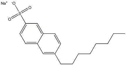 6-Octyl-2-naphthalenesulfonic acid sodium salt Struktur