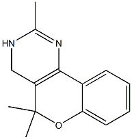 3,4-Dihydro-2,5,5-trimethyl-5H-[1]benzopyrano[4,3-d]pyrimidine Struktur