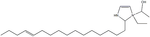 1-Ethyl-2-(12-hexadecenyl)-1-(1-hydroxyethyl)-4-imidazoline-1-ium Struktur