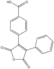 4-[(2,5-Dihydro-2,5-dioxo-4-phenylfuran)-3-yl]benzoic acid Struktur