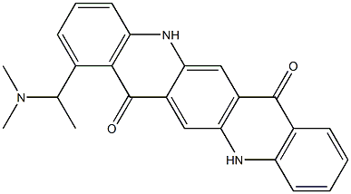 1-[1-(Dimethylamino)ethyl]-5,12-dihydroquino[2,3-b]acridine-7,14-dione Struktur