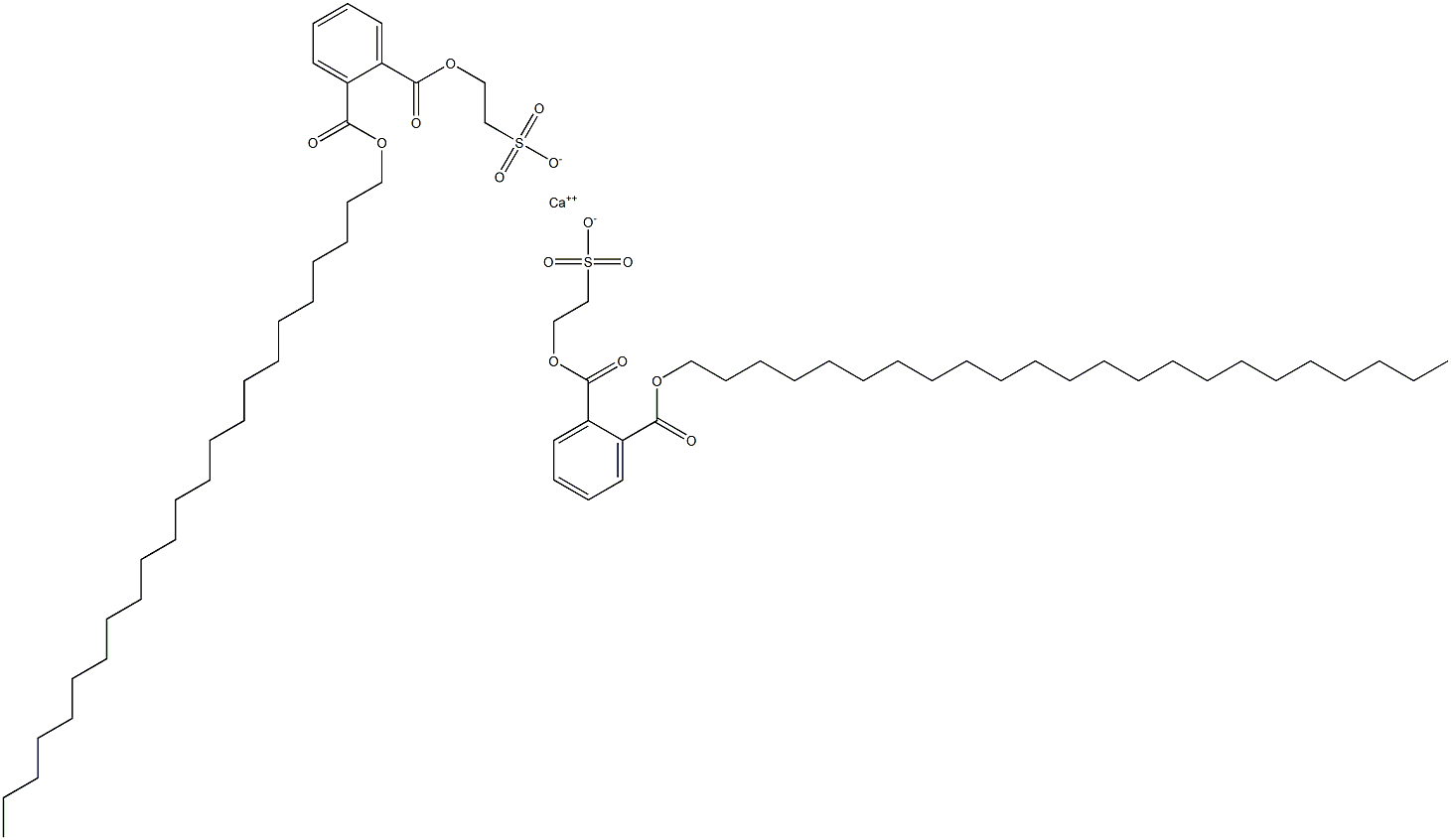 Bis[2-[(2-tricosyloxycarbonylphenyl)carbonyloxy]ethanesulfonic acid]calcium salt Struktur