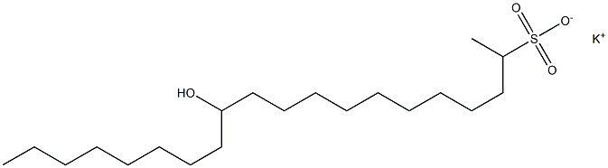 12-Hydroxyicosane-2-sulfonic acid potassium salt Struktur