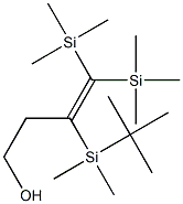 4,4-Bis(trimethylsilyl)-3-[dimethyl(tert-butyl)silyl]-3-buten-1-ol Struktur