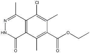 1,2-Dihydro-1-oxo-5-chloro-4,6,8-trimethylphthalazine-7-carboxylic acid ethyl ester Struktur