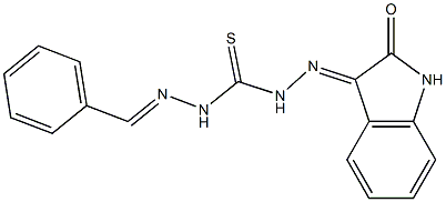 3-[[(2-Benzylidenehydrazino)thiocarbonyl]aminoimino]-1H-indol-2(3H)-one Struktur