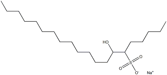 7-Hydroxyicosane-6-sulfonic acid sodium salt Struktur