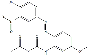 2-Acetyl-2'-(4-chloro-3-nitrophenylazo)-5'-methoxyacetanilide Struktur