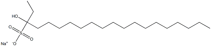 3-Hydroxyicosane-3-sulfonic acid sodium salt Struktur