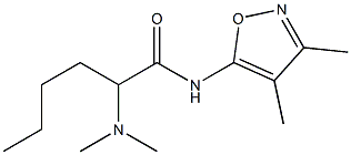 2-(Dimethylamino)-N-(3,4-dimethyl-5-isoxazolyl)hexanamide Struktur