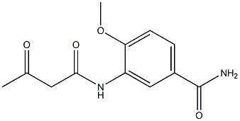 3-Acetoacetylamino-4-methoxybenzamide Struktur