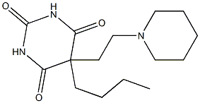 5-Butyl-5-(2-piperidinoethyl)barbituric acid Struktur