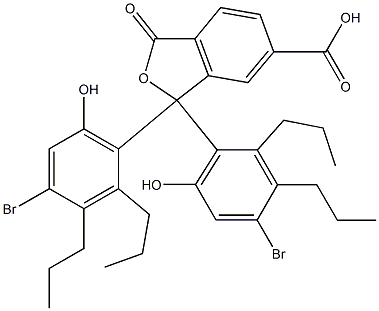 1,1-Bis(4-bromo-6-hydroxy-2,3-dipropylphenyl)-1,3-dihydro-3-oxoisobenzofuran-6-carboxylic acid Struktur