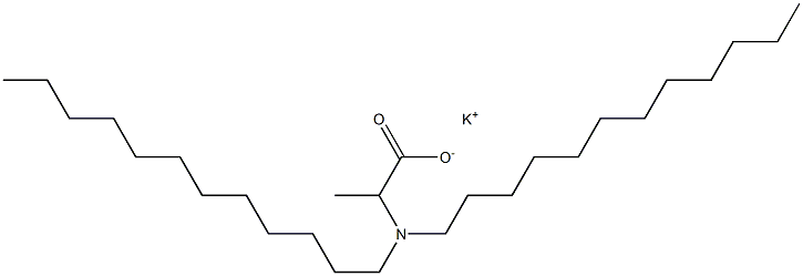 2-(Didodecylamino)propanoic acid potassium salt Struktur