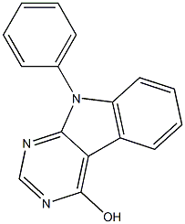 4-Hydroxy-9-phenyl-9H-pyrimido[4,5-b]indole Struktur