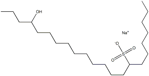 19-Hydroxydocosane-8-sulfonic acid sodium salt Struktur