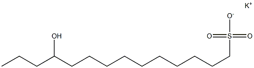 11-Hydroxytetradecane-1-sulfonic acid potassium salt Struktur