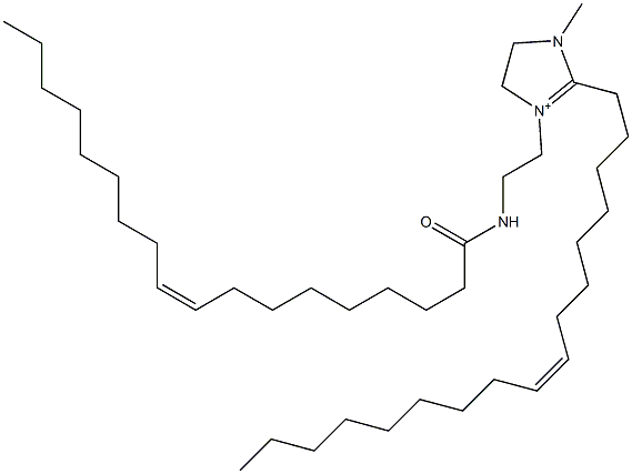 [2-[(Z)-8-Heptadecenyl]-4,5-dihydro-1-methyl-3-[2-[[(Z)-1-oxo-9-octadecenyl]amino]ethyl]-1H-imidazol]-3-ium Struktur