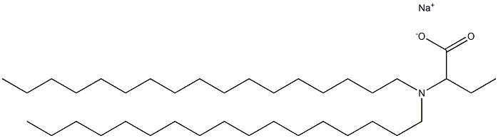 2-(Diheptadecylamino)butyric acid sodium salt Struktur