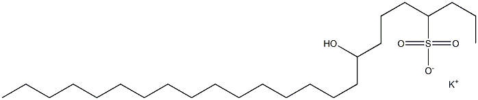 8-Hydroxytetracosane-4-sulfonic acid potassium salt Struktur