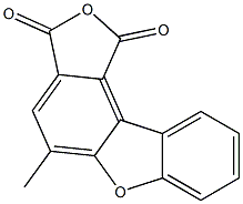 4-Methyl-dibenzofuran-1,2-dicarboxylic anhydride Struktur