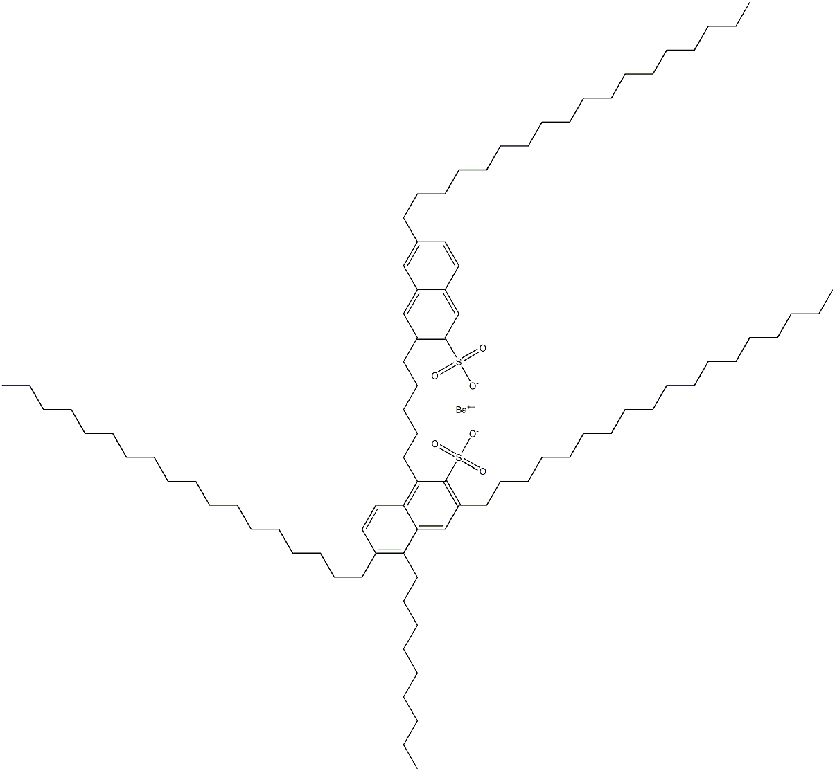 Bis(3,6-dioctadecyl-2-naphthalenesulfonic acid)barium salt Struktur