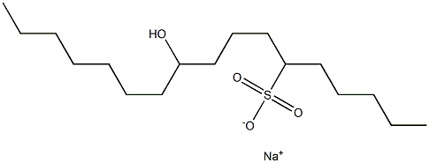 10-Hydroxyheptadecane-6-sulfonic acid sodium salt Struktur