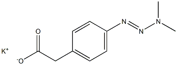 4-(3,3-Dimethyl-1-triazeno)benzeneacetic acid potassium salt Struktur