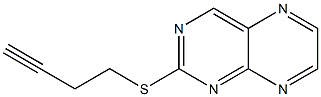 2-(3-Butynylthio)pteridine Struktur