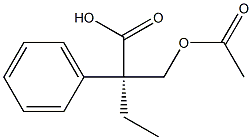 [R,(+)]-2-(Acetyloxymethyl)-2-phenylbutyric acid Struktur