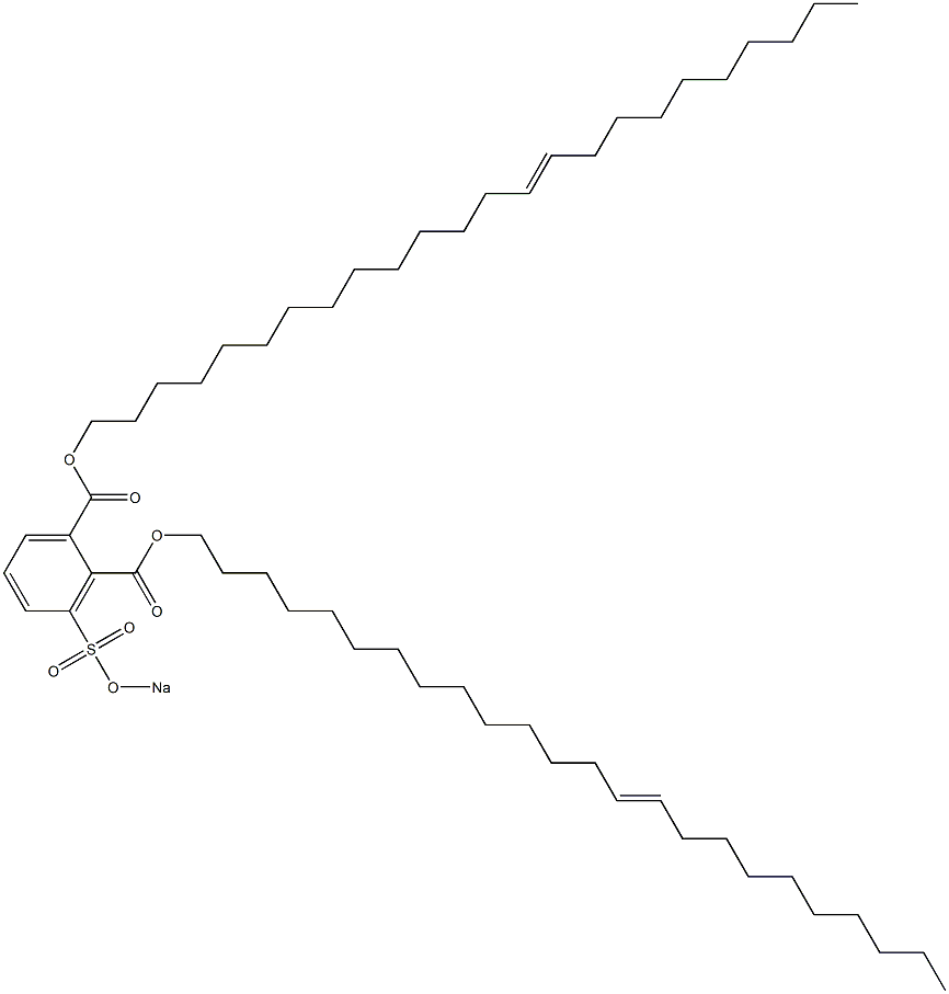 3-(Sodiosulfo)phthalic acid di(14-tetracosenyl) ester Struktur